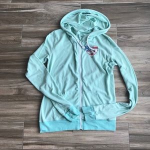 Size M Miss Me American Hoodie Sweater Mint Green
